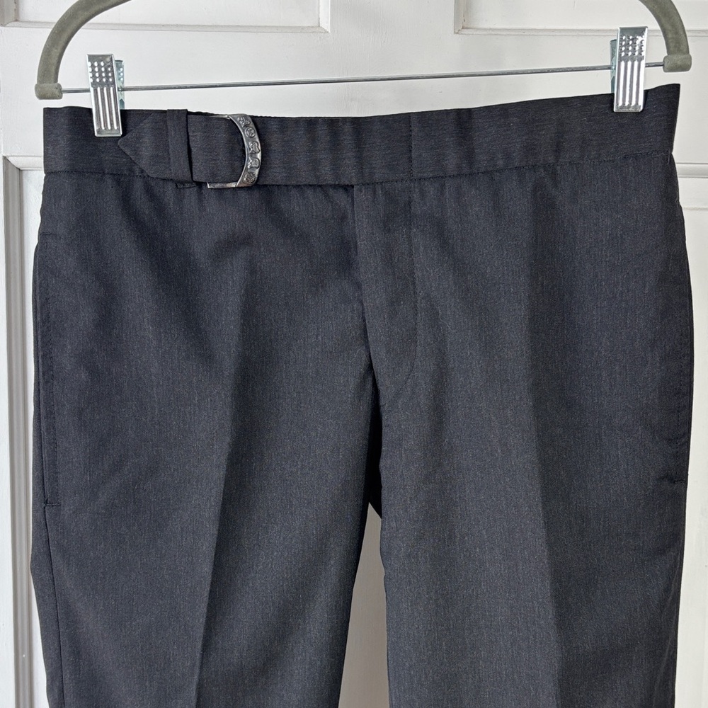 VTG 00s Low Rise Lords of LA Charcoal Dress Pants with Decorative Buckle